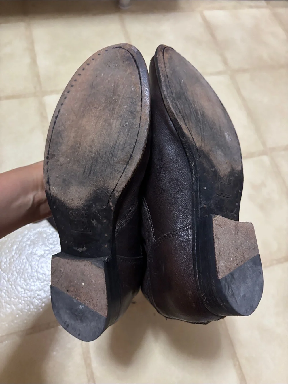 Frye Dark Brown Over-the-Knee Leather Riding Boots